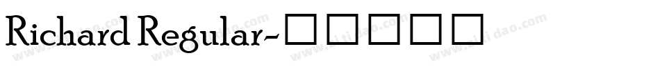 Richard Regular字体转换